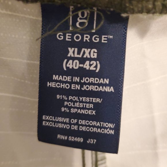 GEORGE MENS SWIM TRUNKS SWIMSUIT SIZE XL XG 40-42 GREEN. - Picture 3 of 3